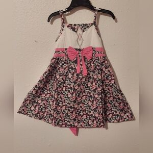 Adorable Pink and White Floral Kids Dress